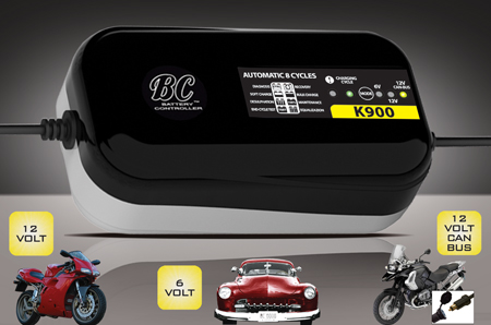 BCS Mainteneur de Recharge Batteries Bc Intelligent 2000 12V 100AH Auto Moto Auto 