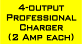 Professional battery charger with 4 outputs - 2 Amps each